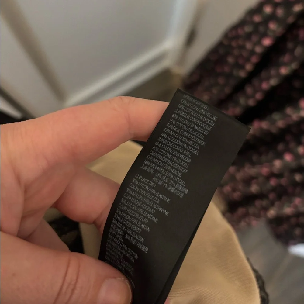 URBAN OUTFITTERS Angelica Corset Midi Dress Black Lace Front Slit Size Small - Picture 12 of 13